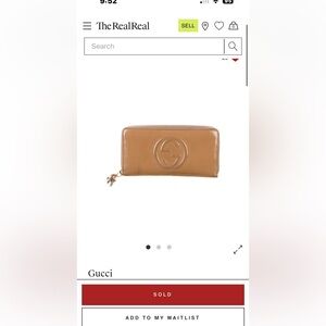 Gucci Brown Leather Zip Wallet